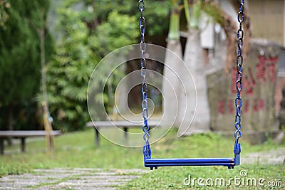 Swing in the park. Stock Photo