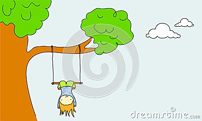 Swinging Vector Illustration