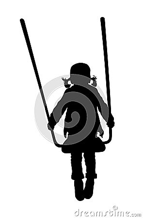 Swinging kid Vector Illustration