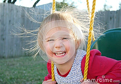 Swinging and Static Electricity Stock Photo