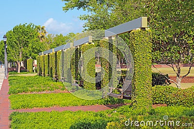 Swings on the promenade at the waterfront of Beaufort, South Car Stock Photo