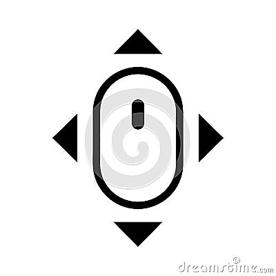 Swipe computer mouse line icon. Scrolling computer mouse. Pointer icon. Communication icon symbol. Modern communication technology Vector Illustration