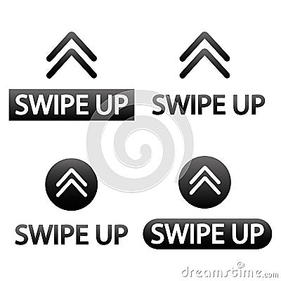 Swipe icons. Digital technology background. Communication, web, social network media, app button. Vector illustration. Vector Illustration