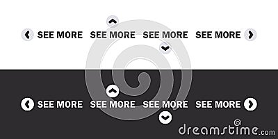Swipe icons. Slide or swipe. Modern swipe arrows. Scrolling slide icons. Vector scalable graphics Stock Photo