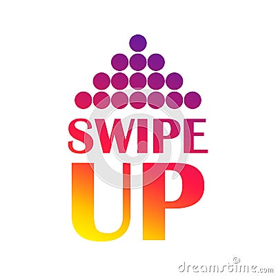 Swipe up and down arrow vector icons set. Pull up vector isolated symbol. Finger swipe arrow to open page. Vector Illustration