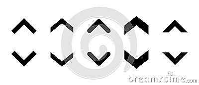 Swipe up-down icon vector set collection. Scroll button symbol Vector Illustration