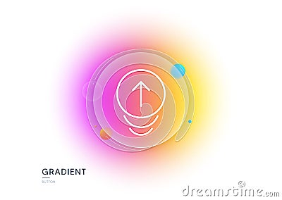 Swipe up line icon. Scrolling arrow sign. Landing page scroll. Gradient blur button. Vector Vector Illustration