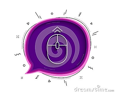 Swipe up mouse line icon. Scrolling arrow sign. Landing page scroll. Vector Vector Illustration