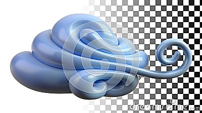 Swirl, abstract shape, curly design, fluid motion png transparent image Generative AI Stock Photo