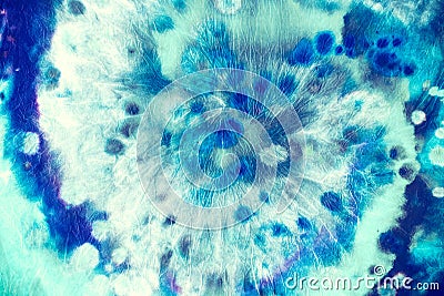 Swirl Background. Hippie Batik Shirt. Dyed Art Stock Photo