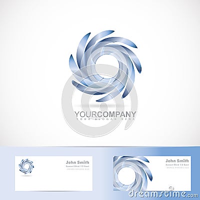 Swirl blades logo Vector Illustration