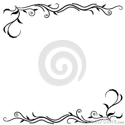 Swirl Border Frame Vector Vector Illustration