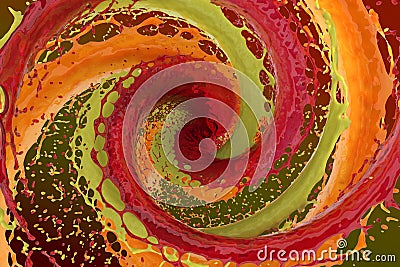 Swirl of colored liquid Stock Photo