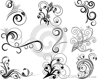 Swirl elements Stock Photo