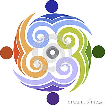 Swirl peoples logo Vector Illustration