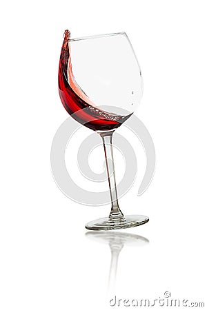 Swirl red wine glass Stock Photo