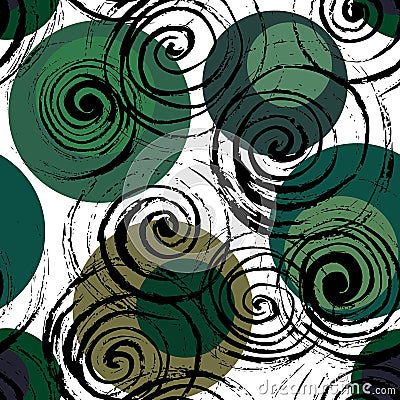 Swirl seamless pattern. Vector Illustration