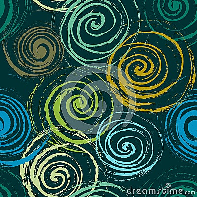 Swirl seamless pattern. Vector Illustration