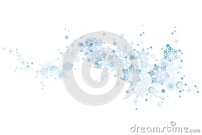 Swirl of snowflakes Vector Illustration
