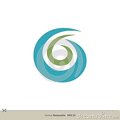 Swirl Swoosh Vector Logo Template Illustration Design. Vector EPS 10 Vector Illustration