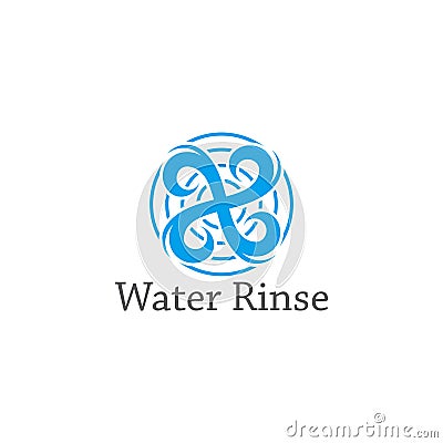 Swirl water rinse motion circle symbol vector Vector Illustration