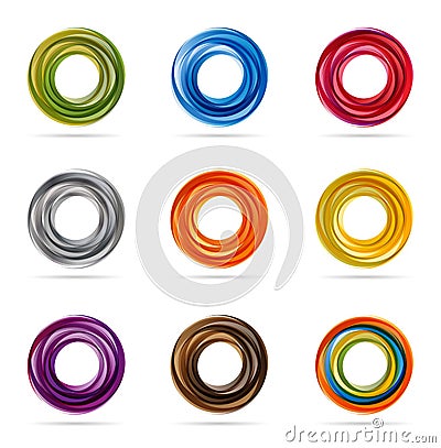 Swirling circle designs Vector Illustration