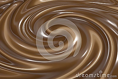 Swirling melted chocolate Vector Illustration