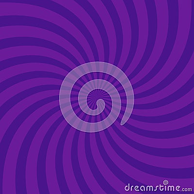 Swirling radial bright purple pattern background. Vector illustration for swirl design. Vortex starburst spiral twirl square. Cartoon Illustration