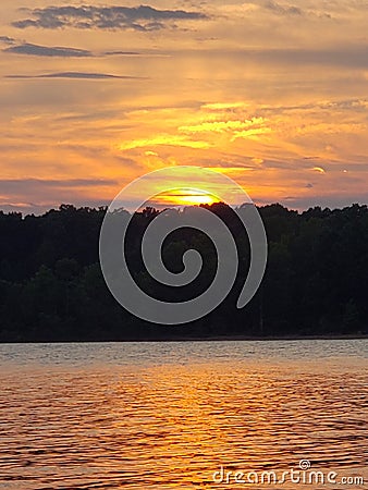 Swirling sunset colors Stock Photo