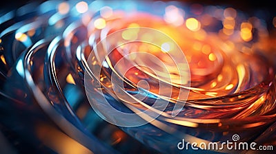 A swirling vortex of colors and light Stock Photo