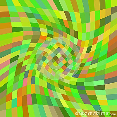 Swirling yellow-green rectangles. Raster. Stock Photo