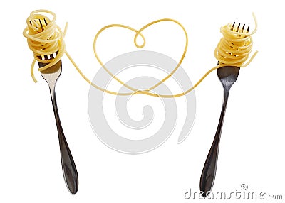 Pasta On Fork Stock Photo