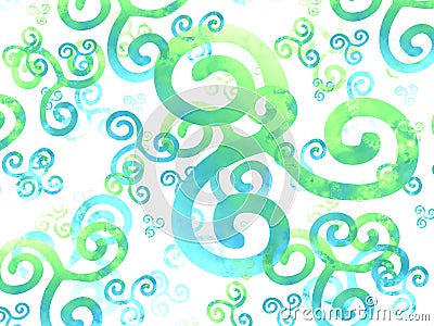 Swirls Curls Spirals Pattern Stock Photo