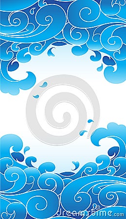 Swirly blue background vector Vector Illustration