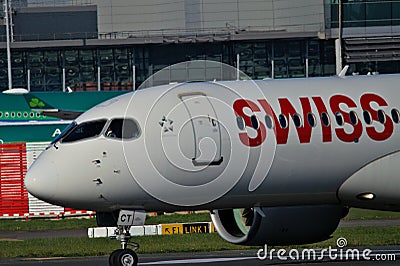 Swiss Airline Airplane Editorial Stock Photo