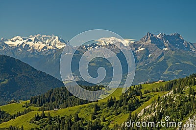 Swiss Alpine Landscape Stock Photo