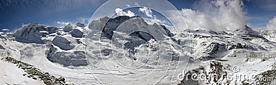 Swiss alpine panorama Stock Photo