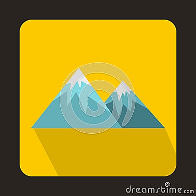 Swiss alps icon, flat style Stock Photo