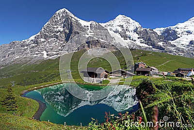 Swiss Alps Landscape Stock Photo