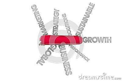 Swiss army knife concept Stock Photo