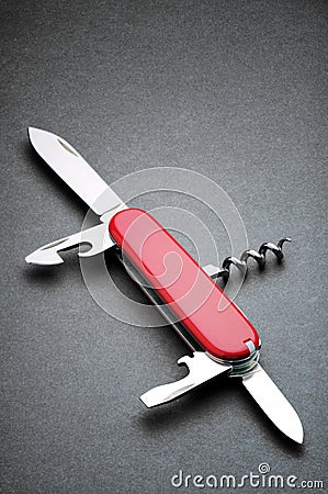 Swiss Army knife, Mobile phone wallpaper, vertical Stock Photo