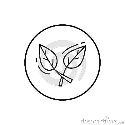 Swiss chard, vegan icon. Simple line, outline vector elements of vegetarian icons for ui and ux, website or mobile application Stock Photo
