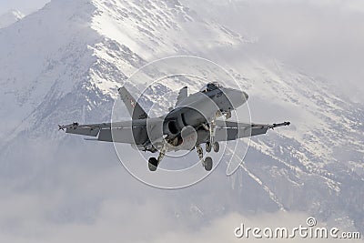Swiss F/A 18 Hornet fighter aircraft Stock Photo