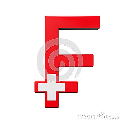 Swiss Franc Symbol Stock Photo