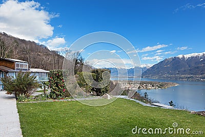 Swiss landscape: garden Stock Photo
