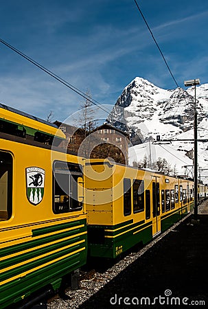 Swiss mountain, Jungfrau, Switzerland, Editorial Stock Photo