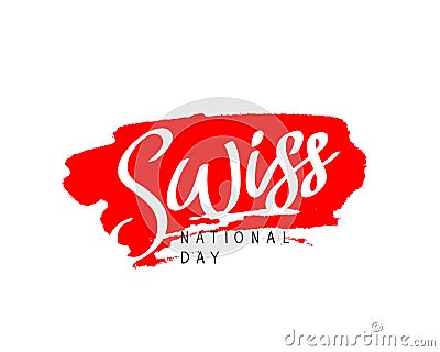 Swiss National Day. Vector Vector Illustration