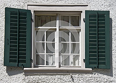 Swiss window detail Stock Photo