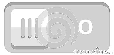 Switch button. Toggle control element. Slider button Vector Illustration