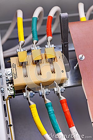 Switch-disconnectors are designed for non-automatic switching of AC circuits Stock Photo